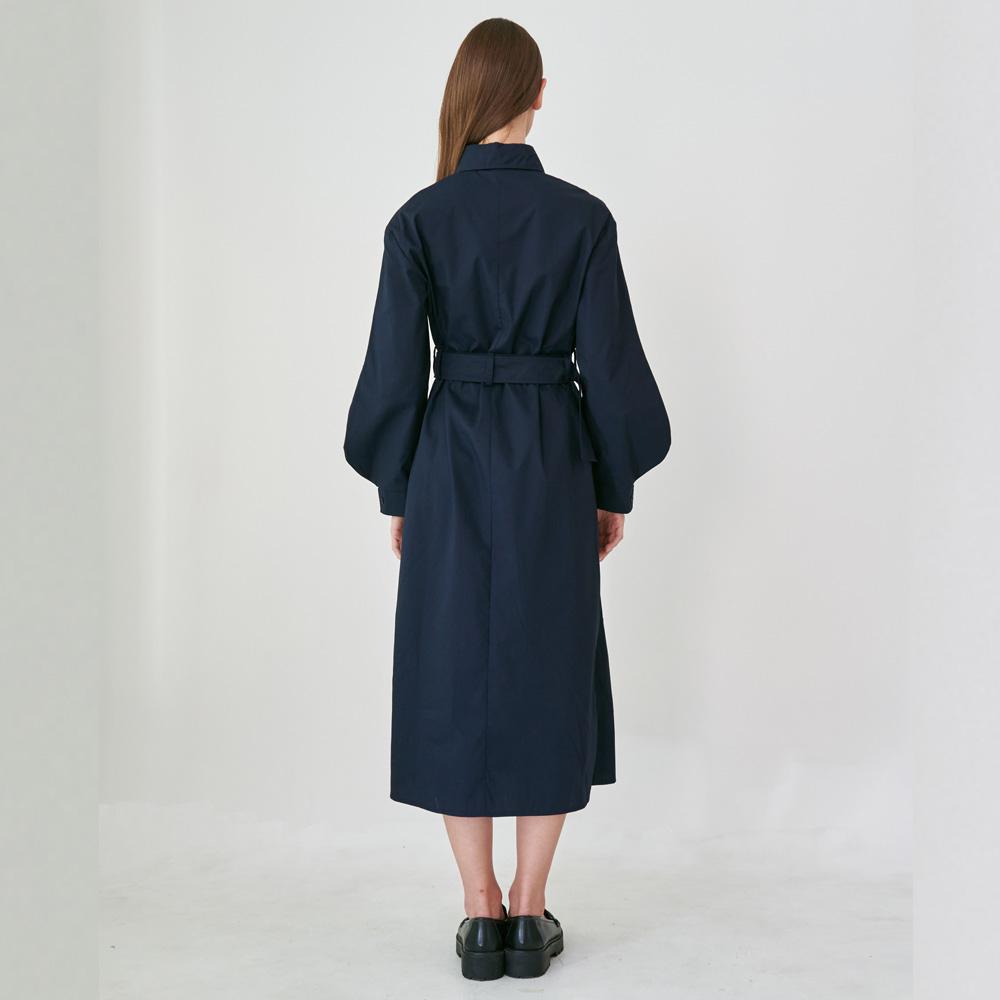 Bunderghost Bishop Sleeve D-Ring Dress (Dark Navy)