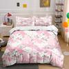 Rosa Rose Patchwork Bettwäsche Set Shabby Chic Floral Karom Punkt Muster Bettbezug Set Süß Weich Bettwäsche für Mädchenzimmer
