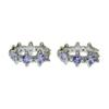 Vivienne Westwood Warwick Saturn Studded Detail Silver Hoop Earrings Women earrings Lavender 6203007T02P250