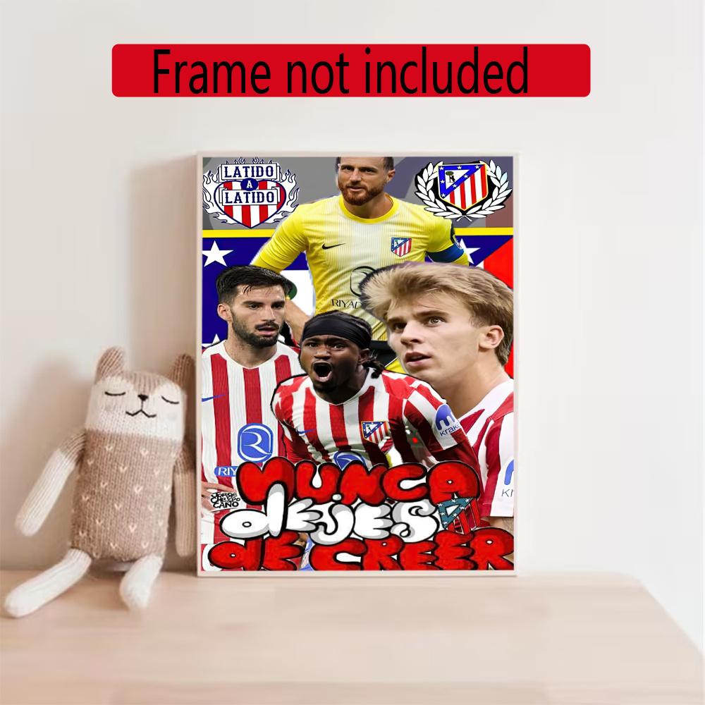 Atletico Madrid Diamond Painting Round Diamond Mosaic Rhinestones Diamond Embroidery Craft Kit Wall Decor Without Frame