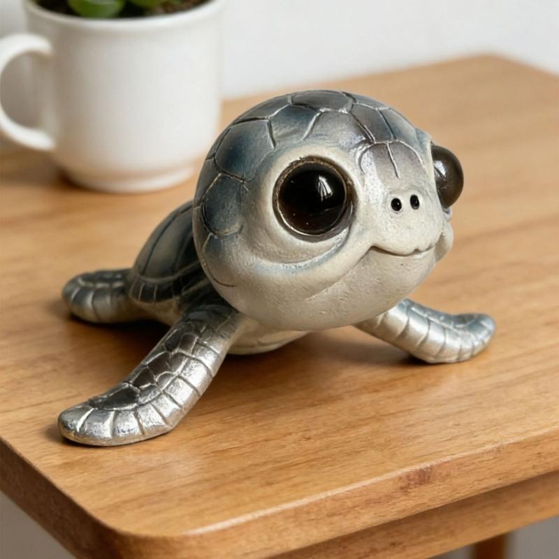 Kleine Schildkröten Tierfiguren Harz Meeresschildkröten Statuen Meerestiere Sammlungen Schildkröten Skulpturen Verzierung Heimdekorationen