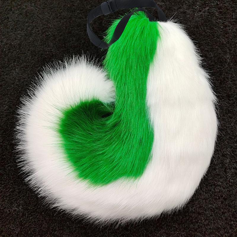 Flauschiger Großer Lockiger Shiba Inu Schwanz Wolfsschwanz Fursuit Schwanz Mädchen Plüsch Kunstfell Wolfsschwanz Kostüm Zubehör Anime Lolita Cosplay Zubehör One Size