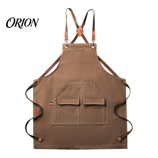 Professionelle Bastelschürze Wasserdicht Küche mit Taschen, Kochschürze für Männer Frauen, Strapazierfähige Arbeits-Schürze mit Kreuzgurt, Barista, Gartenarbeit, Malerei