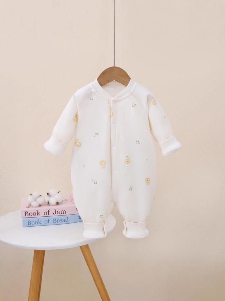 Baby Baumwolle Langarm Strampler - 6 bis 12 Monate, Baby Jumpsuit für Frühling und Herbst