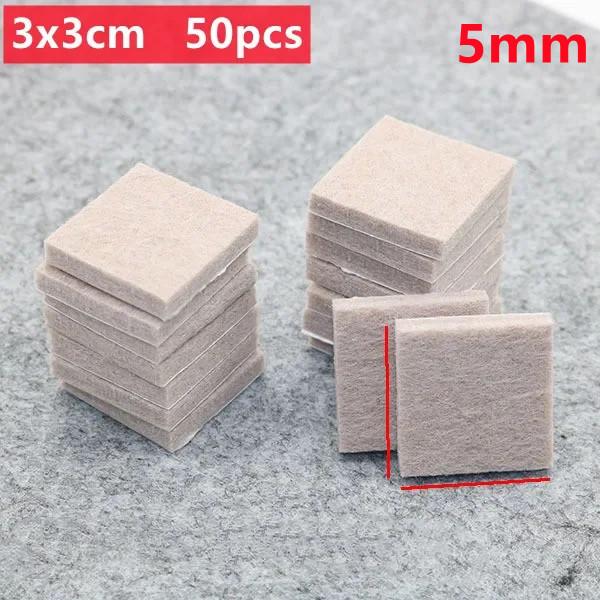 18-128 PCS Felt Chair Leg Pads 3/5mm Thick Floor Scratch Protector Mat Mute Non-slip Self Adhesive DIY Furniture Accessories