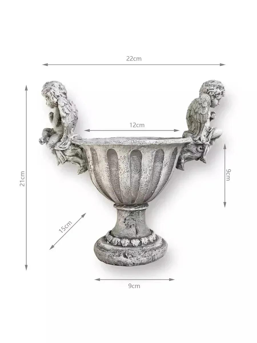 

European Retro Resin Flowerpot Angel Garden Courtyard Balcony Plant Home Furnishings Living Room Desktop Flower Art Decorate