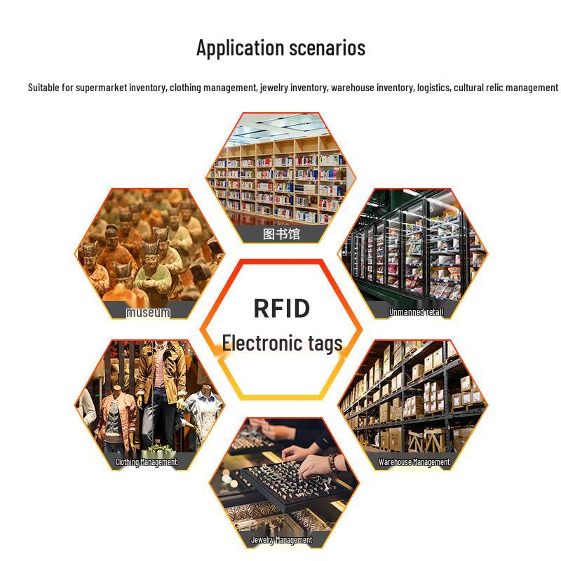 Ultra-High Frequency RFID Passive Tag for Books, Jewelry, and Clothing Inventory