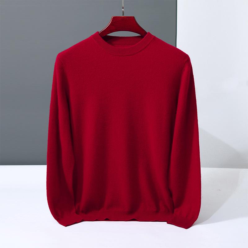 Cashmere sweater crew neck sweater loosely knitted new inner wool sweater