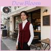 Fall Winter Korean Style Knit Vest With Wool And Ice Silk For Elegant Women