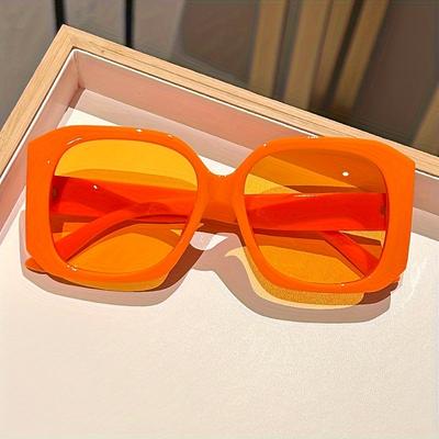 Festive Beach Party Sunglasses Oversized Square Frames Vibrant Colors Summer Fun Outdoor Travel Glasses