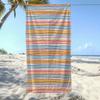 Pastell gepunktetes gestreiftes Strandtuch Aquarell Pinselstrich Druck Schnelltrocknend Sandfest Saugfähiges Handtuch für Strand Reisen Urlaub
