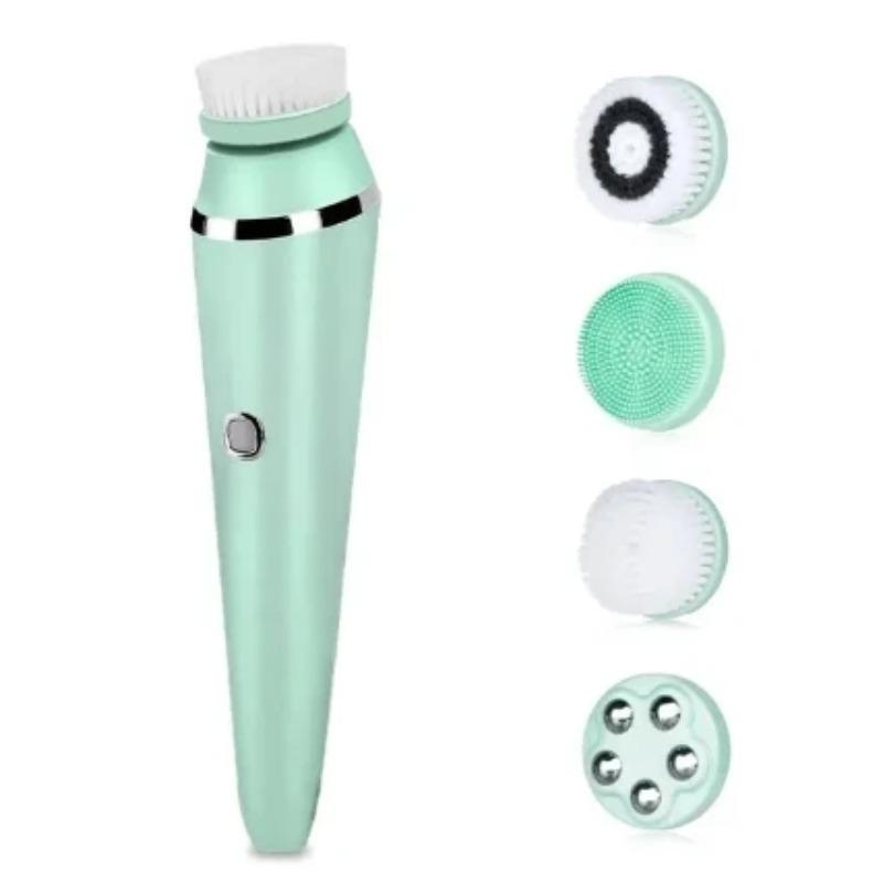 

4 в 1 электрическая щетка для очищения лица звуковая водонепроницаемая вращающаяся перезаряжаемая машина для очистки лица машина для очистки пор