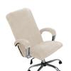 Durable Silver Fox Plush Elastic Chair Covers Dust Resistant Polyester Fabric For Home Office Seats