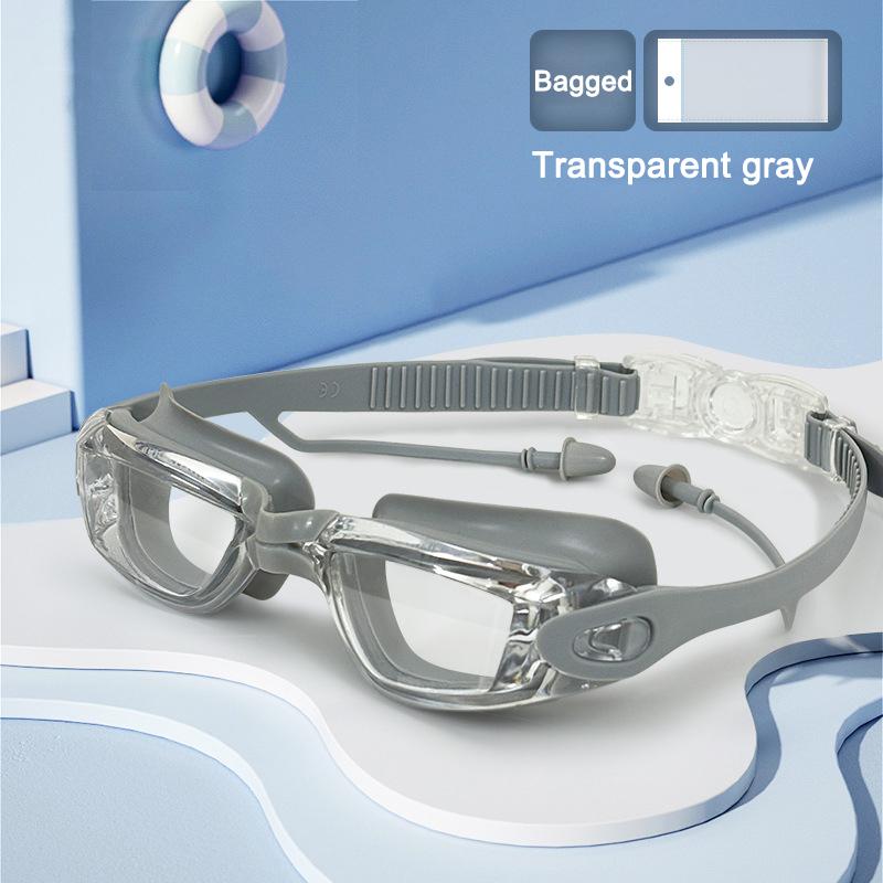 Professional Swimming Goggles Men Women Large Frame With Earplugs Waterproof Anti-Fog High-definition Swim Pool Diving Goggles Li Practical Use