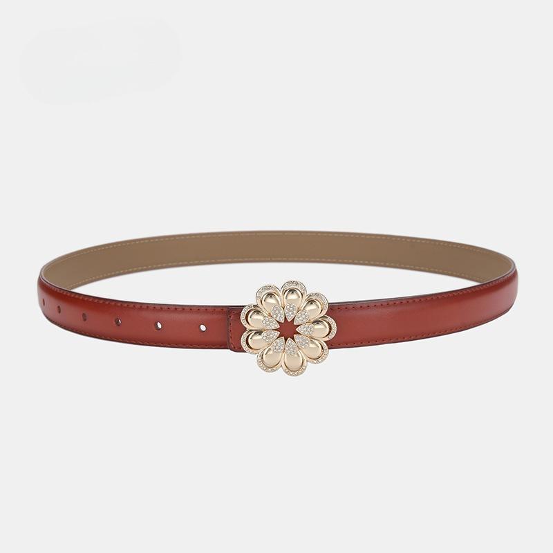 

Новый кожаный ремень Женский ремень из натуральной кожи Декоративный ремень Повседневный и модный Универсальный Трендовый женский ремень с пряжкой для джинсов 105cm
