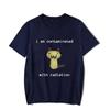I Am Contaminated with Radiation Funny Cat Meme Tshirt Short Sleeve Unisex Women Vintage T Shirt Unisex ONeck T Shirts