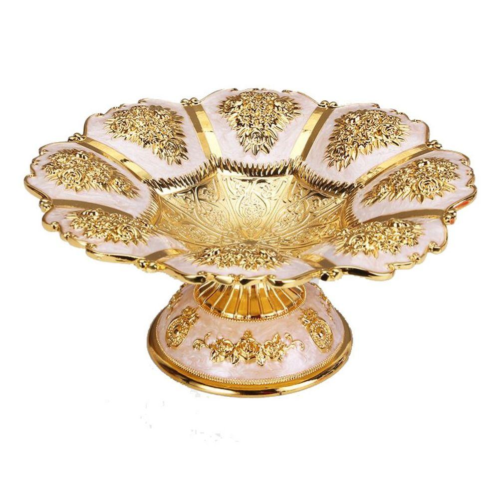 

Изысканная металлическая фруктовница большой вместимости с узором, скандинавская европейская фруктовая тарелка для стола золотой