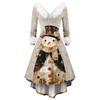 Vestidos estampados de fiesta de Navidad para mujer, vestidos vintage de Navidad a media pierna, vestidos casuales, vestidos de cóctel, vestidos de fiesta festivos