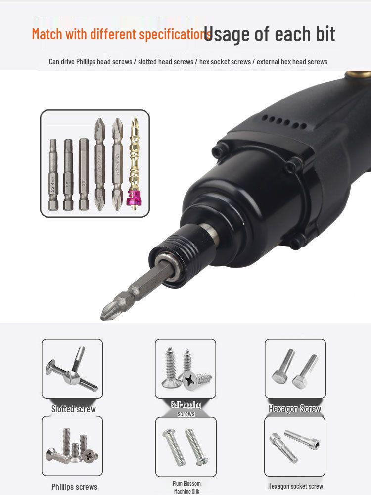 Industrial Pneumatic Screwdriver Air Tool for Woodworking & Decoration