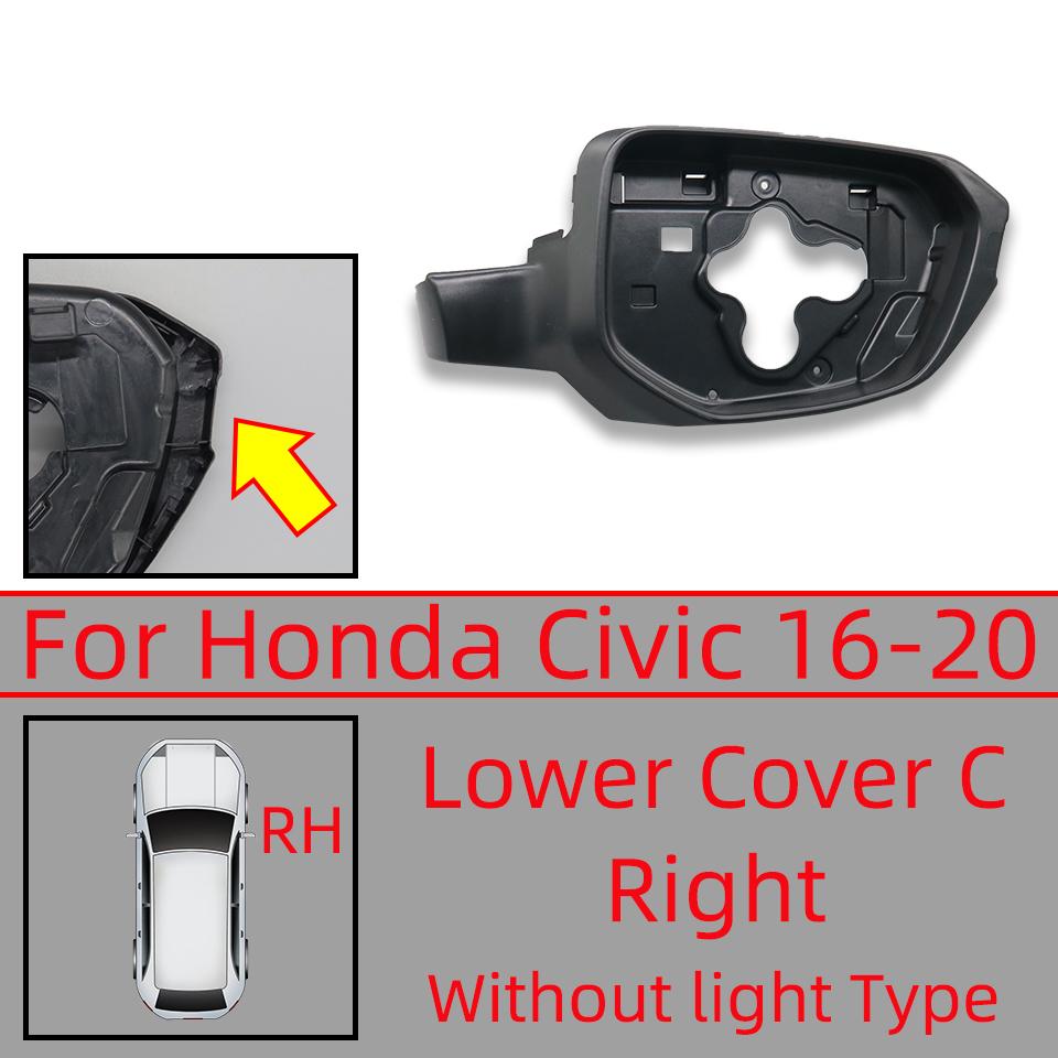 Left And Right External Rearview Mirror Lower Cover Cap Wing Side Mirror Lower Shell For Honda Civic 2016 2017 2018 2019 2020