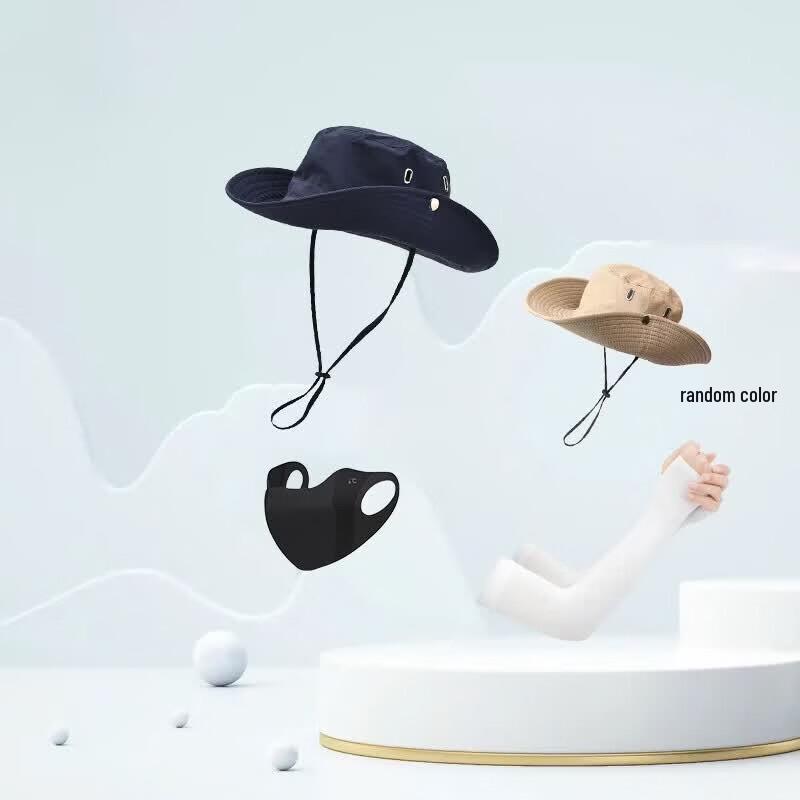 EILEI Summer Sun Protection Fisherman Hat Set