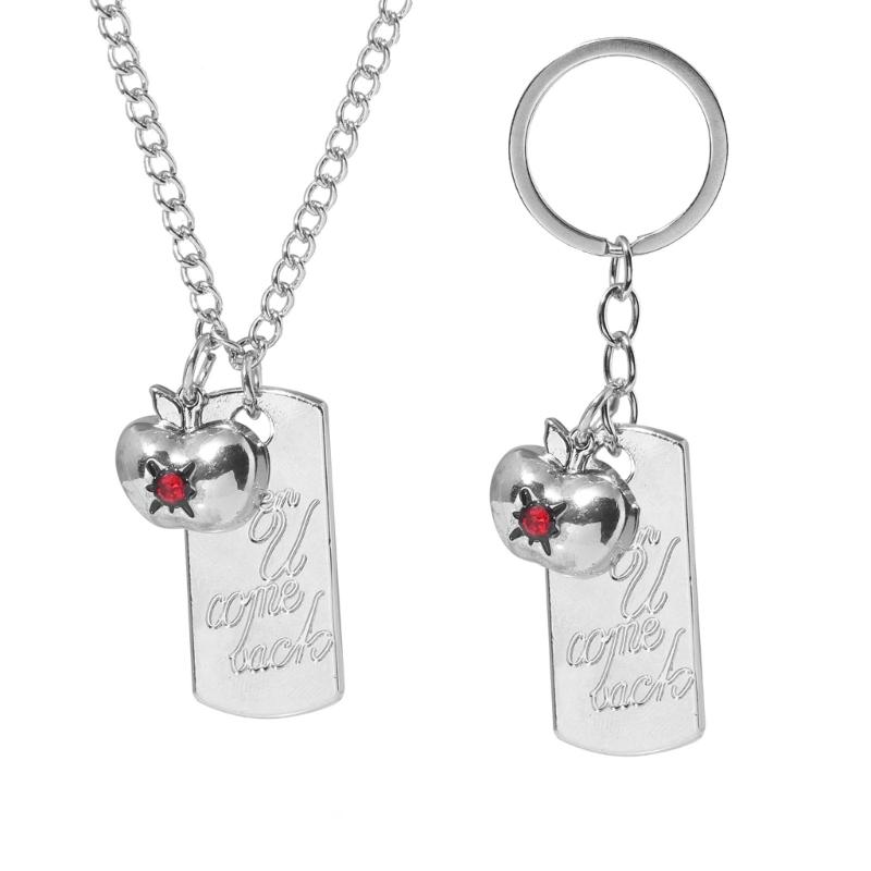 Simple Yet Elegant Silver Chain Necklace Decoration With A Delicate Fruit Shaped Charm