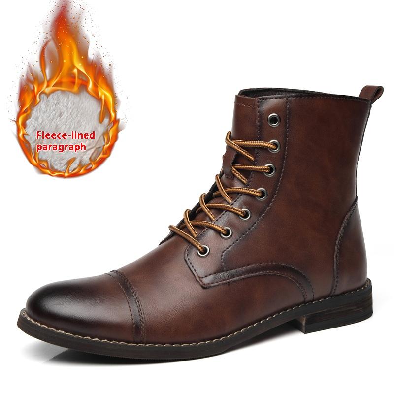 Fashion Big Size 38-48 Men Boots Spring Winter Fashion Brand Top Quality Lace Up Comfortable 2025 Classic Boots Leather Shoes
