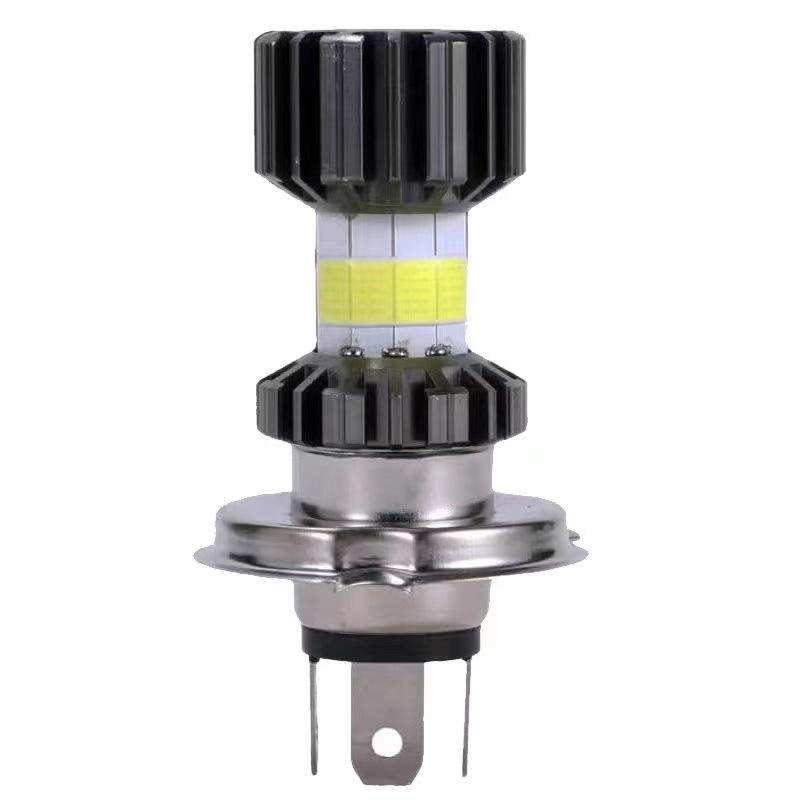 H4 LED Moto H6 BA20D LED Motorcycle Headlight Bulbs 8 Sides COB White 6000K Hi Lo Lamp Scooter Accessories Fog Lights 12V