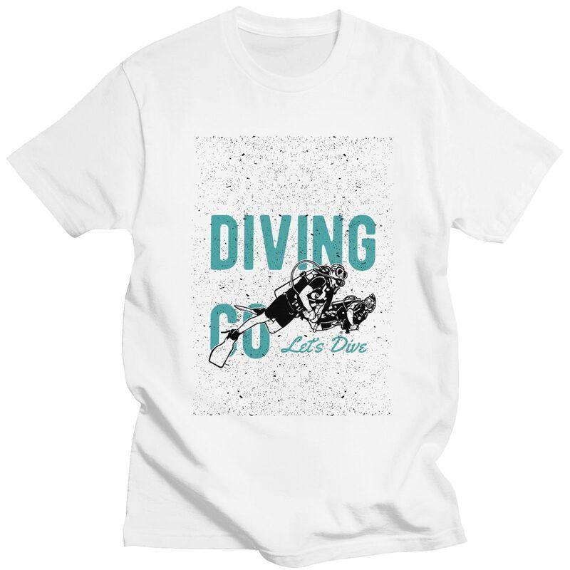 Custom Funny Scuba Diving Diver Gift Tshirts for Men Short Sleeve Leisure T Shirt Tshirts Pure Cotton Tees Gift