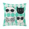 45x45cm Cartoon Cat Geometric Printed Sofa Cushion Cover Cotton Linen Home Living Room Decoration