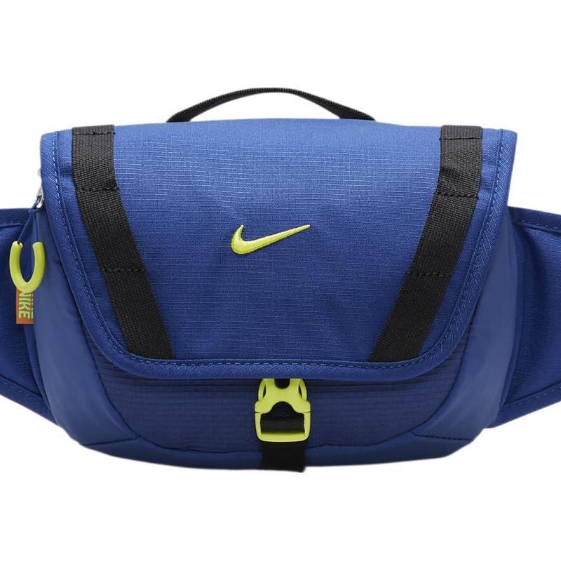Nike Polyester Nylon Blend Crossbody Fanny Pack Regular Unisex Dark Royal Blue & Atomic Green Casual DJ9681-455