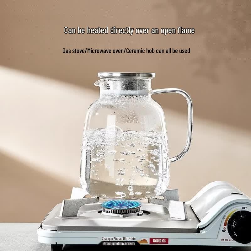 Large Capacity Borosilicate Glass Water Pitcher