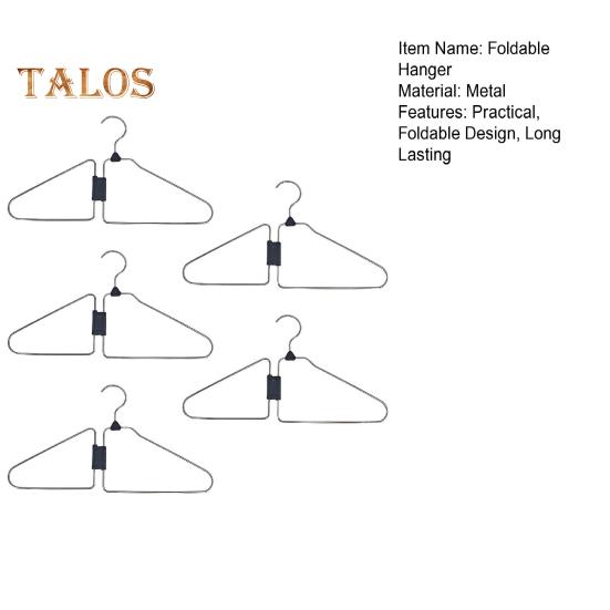 1/5 Stück zusammenklappbare Kleiderbügel, rostfrei, stark, belastbar, breite Anwendung, zusammenklappbarer Kleiderbügel, Reise-Aufbewahrungsregale