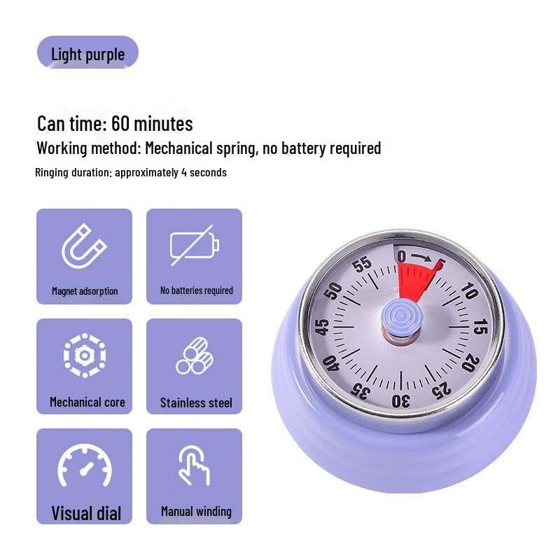Bingyue Magnetic Stainless Steel Kitchen Timer
