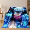 Cartoon BLUE LOCK Football Anime Isagi 3D Flannel Blanket,Warm and Cozy Soft Throw Blanket for Home Bedroom Bed Sofa Cover Kids