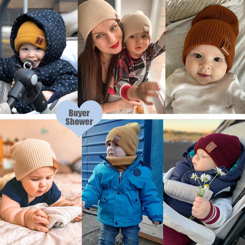 Knit Baby Hat Winter Spring Kids Beanie Cap for Girls Boys Infant Accessories Children Hats Elastic 1-4Y YSX