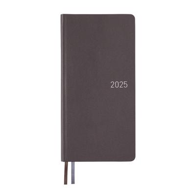 Hobonichi Techo 2025 Weeks English Fine January Weekly Slim Vertical Edition, Classic/Steel Gray, Start, Left,