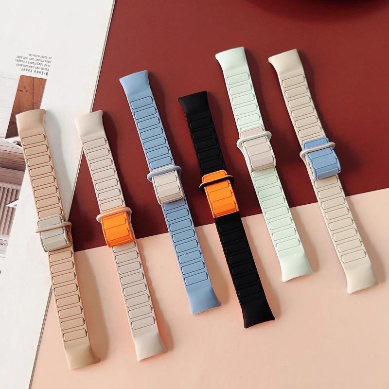 NEW Magnetic Sport Strap for Xiaomi Watch 10/9/8 Two Tone Silicone Band for Miband 10 NFC Smartwatch Replacement Bracelet