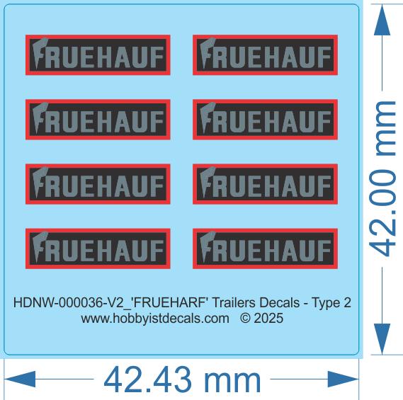 FRUEHARF  Trailers Decals - Type 2