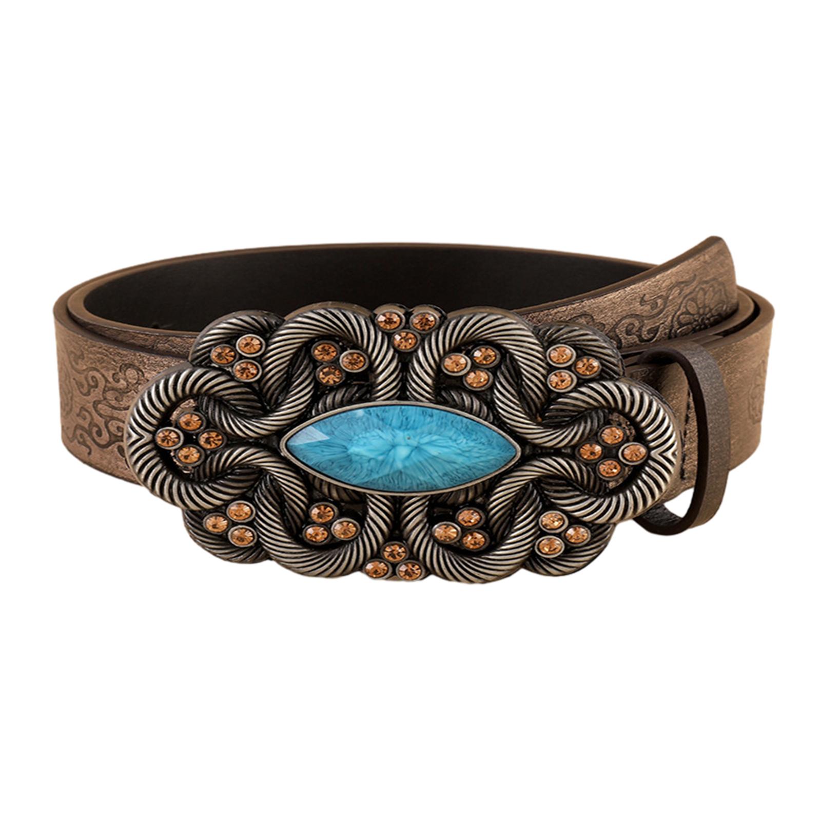 

Ethnic-style Wide Belt for Women Vintage Pants Belt Vacation Waist Belt for Female Girdle Belt Decorative Accessories M