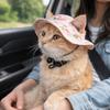 with Ear Holes Dog Sunscreen Hat Breathable Pet Visor Hat Fashion Cat Fisherman Hat  Summer Outing