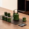 Chinese Bamboo Green Glaze Ceramic Tea Set