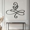 Vintage Heart Iron Wall Art Infinity Symbol Rustproof Home Decor Living Room Bedroom Gift