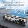 Inteligentny system monitorowania ciśnienia w oponach TPMS samochodu Solarny zegar cyfrowy Wyświetlacz LCD Ciśnienie w oponach samochodu System alarmowy temperatury bezpieczeństwa