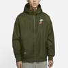 Nike Embroidered Logo Sportswear Woven Hooded Jacket Men Outerwear Olive-Green DM7924-326