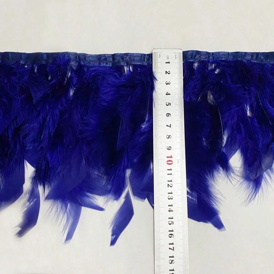 10-15cm Coffee Turkey Feather Trim Feathers Fringe Ribbon DIY Sewing Clothing Handwork Wedding Dress Crafts Party Decorations