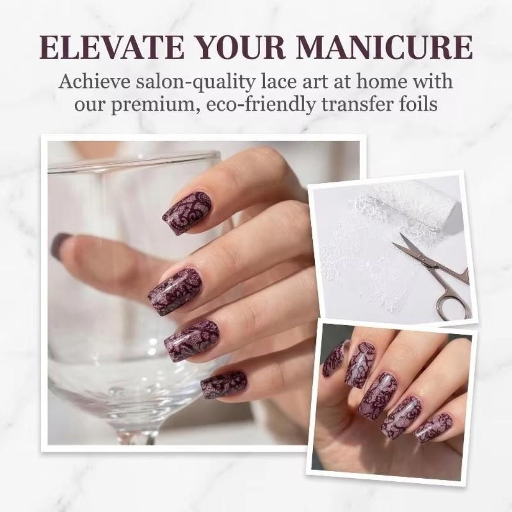 Laser Nail Stickers Black White Nail Decals Professional Nail Foils  Nail Decoration