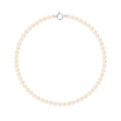Necklace - - AAA+ Freshwater Cultured Pearl - Natural Pink - Sterling Silver - 42 Cm