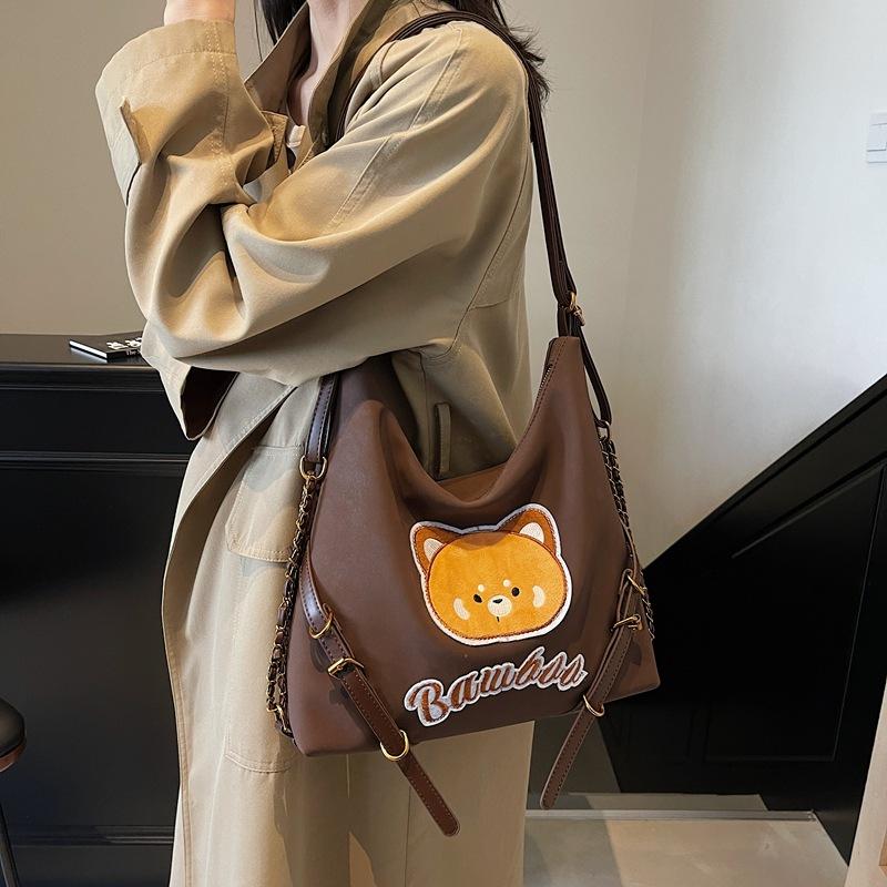 Large Capacity Women's Bag Autumn and Winter Urban Simple New Bag 2025 Letter Oblique Span Bag Fashionable Tote Bag Women's Bag Tide