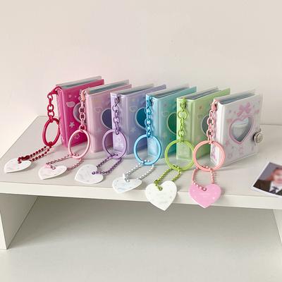 Mini 2-inch Keychain Pendant Album, Love Head Sticker Storage Album, ID Photo Card Album, Star Chaser Small Card Storage